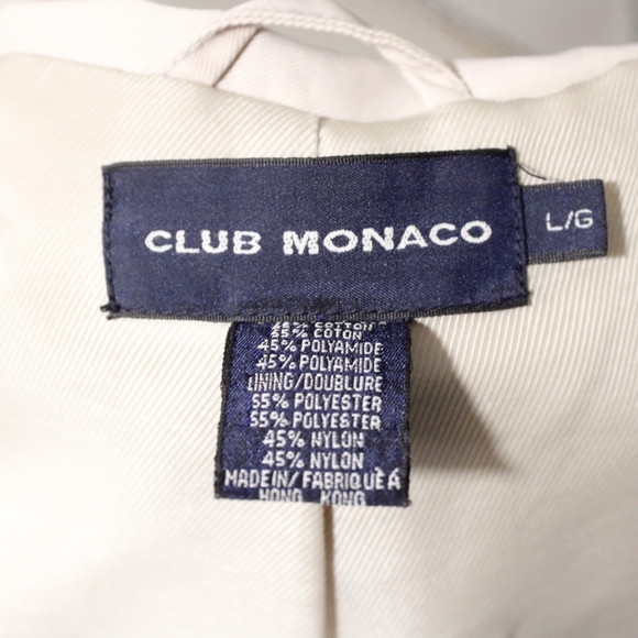 Club Monaco Men's Canvad Trench Jacket - Picture 9 of 9